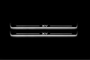 Illuminated LED Door Sill Tread Plates Subaru XV I 2011-2017 With XV Logo Subaru Led Door Sills opdesign