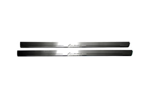 Illuminated LED Door Sill Tread Plates Chevrolet Lanos 2002-2017 With Lanos Logo Chevrolet Led Door Sills opdesign