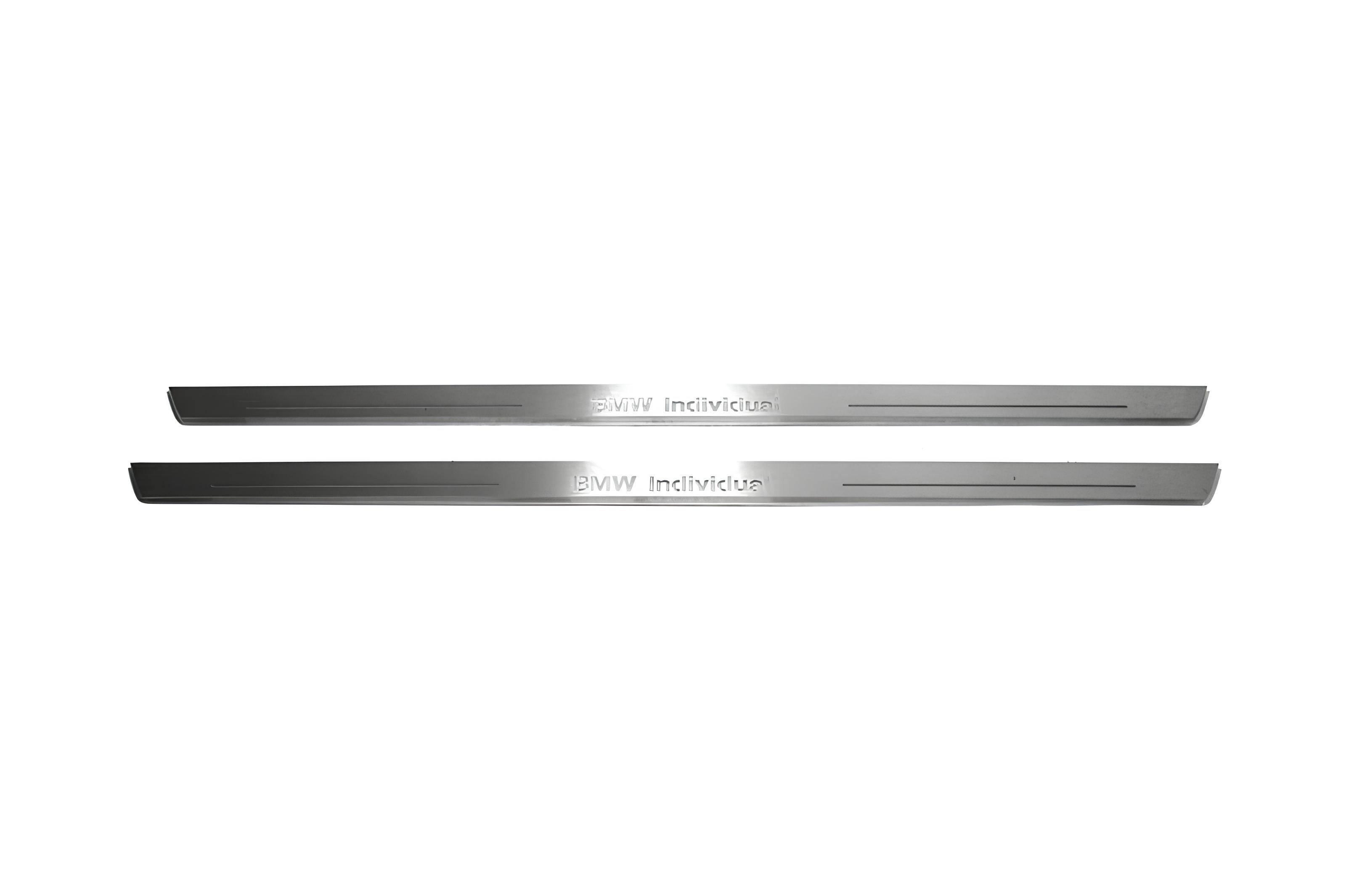 Illuminated LED Door Sill Tread Plates BMW X5 E53 1999-2006 With BMW Individual Logo BMW Led Door Sills opdesign