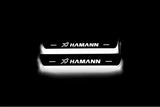 stainless steel LED door sill plates for BMW X5 E70 2006+ with HAMANN logo