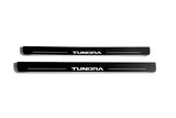 LED door sill plates for Toyota Tundra II XK50 2007+ stainless steel with Tundra logo