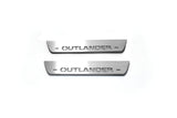 Mitsubishi Outlander II CW 2007+ LED door sill plates stainless steel with Outlander logo