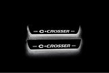 stainless steel LED door sill plates for Citroen C-Crosser 2007+ with C-Crosser logo