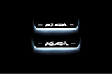 Ford Kuga II 2013+ LED door sill plates in stainless steel with Kuga logo