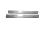 LED door sill plates for Jeep Grand Cherokee IV WK2 2010+ stainless steel with TrackHawk logo