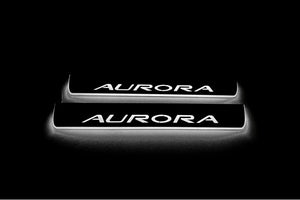 Oldsmobile Aurora I 1995-1999 LED Door Sills LED Door Sills Illuminated Scuff Aurora Logo Stainless Steel Entry Guards Door Sills opdesign