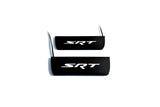 Dodge Durango III 2011+ entry guards in matte black coated stainless steel with SRT logo
