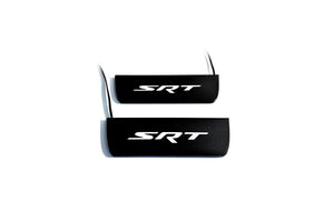 Dodge Durango III 2011+ Illuminated Matte Sill Plates with logo SRT Dodge Led Door Sills PRO opdesign