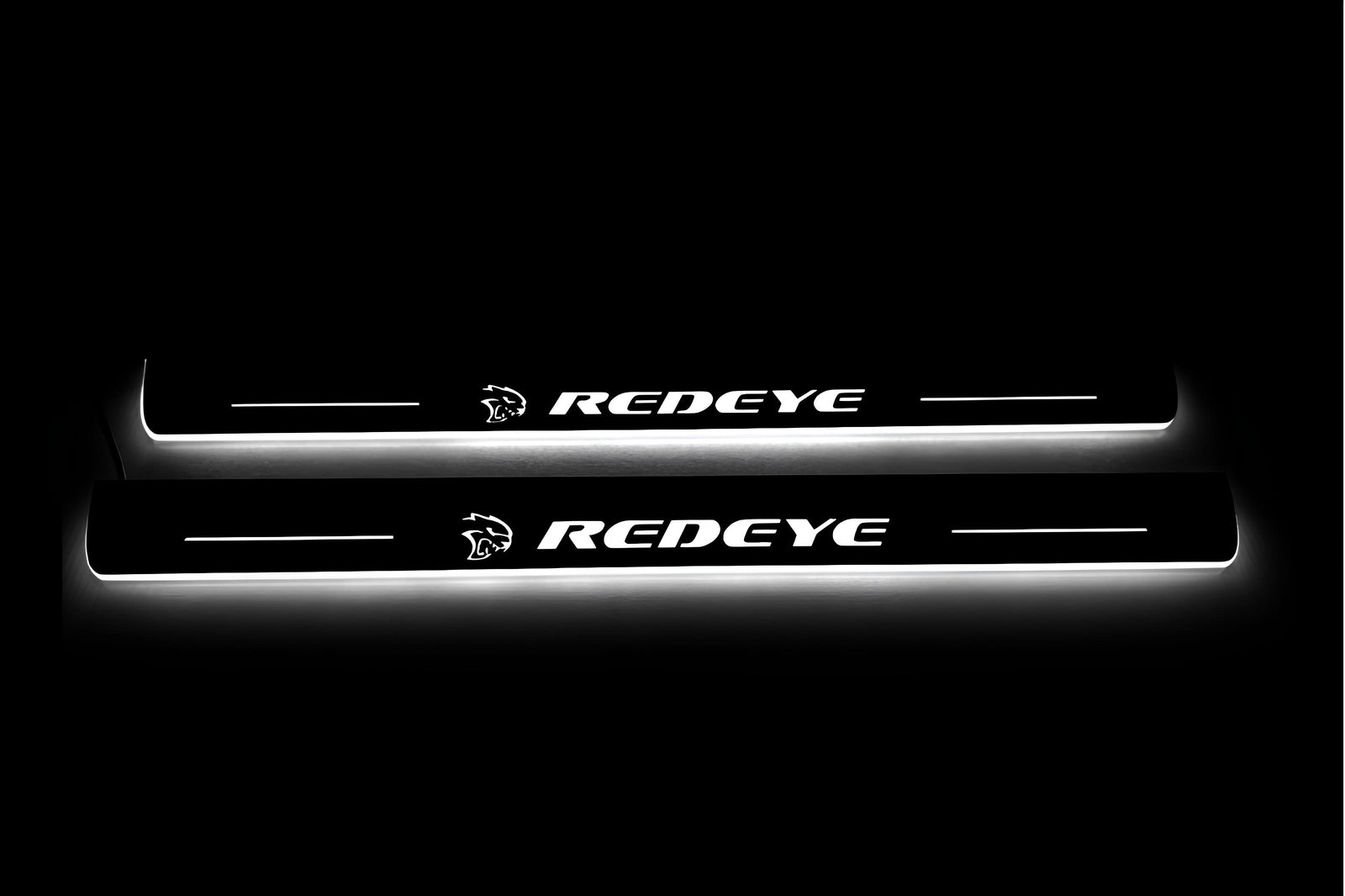 Dodge Charger LD 2023+ LED door sill plates with Hellcat REDEYE logo