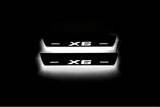 BMW X6 E71 E71 2008+ stainless steel LED door sill plates with X6 logo