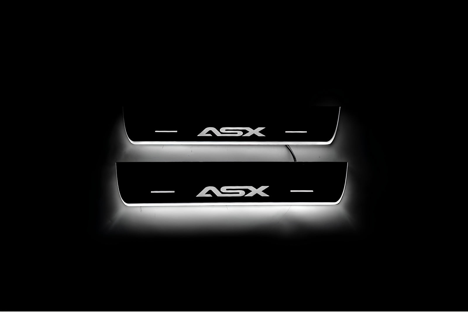 Mitsubishi ASX I 2010+ LED door sill plates stainless steel with ASX logo