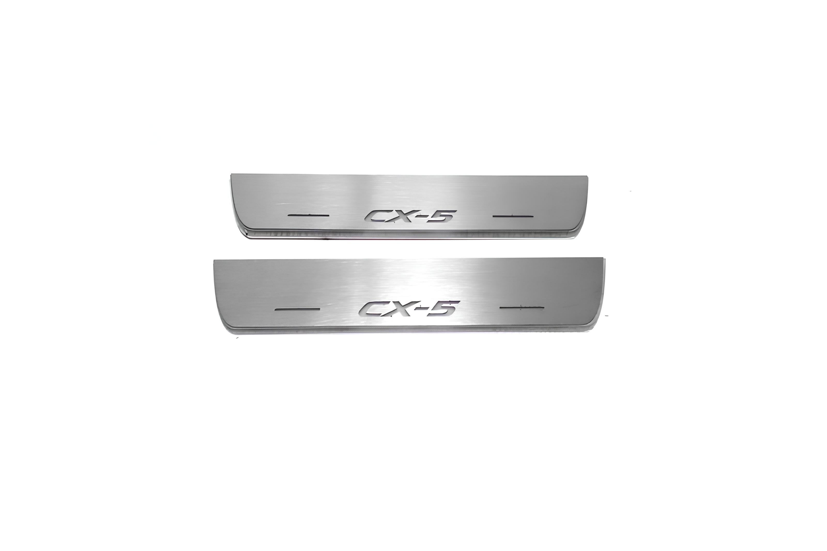 Illuminated LED Door Sill Tread Plates Mazda CX-5 II 2017+ With CX-5 Logo Mazda Led Door Sills opdesign
