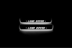 Illuminated LED Door Sill Tread Plates Land Rover Discovery IV 2009-2016 With Land Rover Logo Land Rover Led Door Sills opdesign
