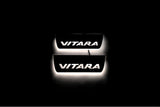 Suzuki Vitara 2015+ LED door sill plates stainless steel with Vitara logo