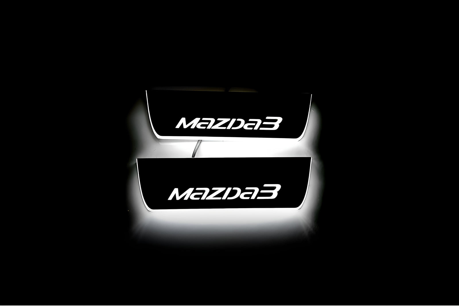 stainless steel door sill plates for Mazda 3 III 2013+ with Mazda 3 logo