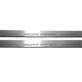 Illuminated LED Door Sill Tread Plates Dodge Charger 2023+ With Scat Pack Logo Dodge Led Door Sills opdesign