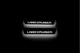 LED door sill plates stainless steel Toyota Prado 250 2023+ with Land Cruiser logo