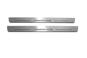 Mercedes-Benz S-Class W222 2013+ Stainless Steel LED Door Sills – AMG
