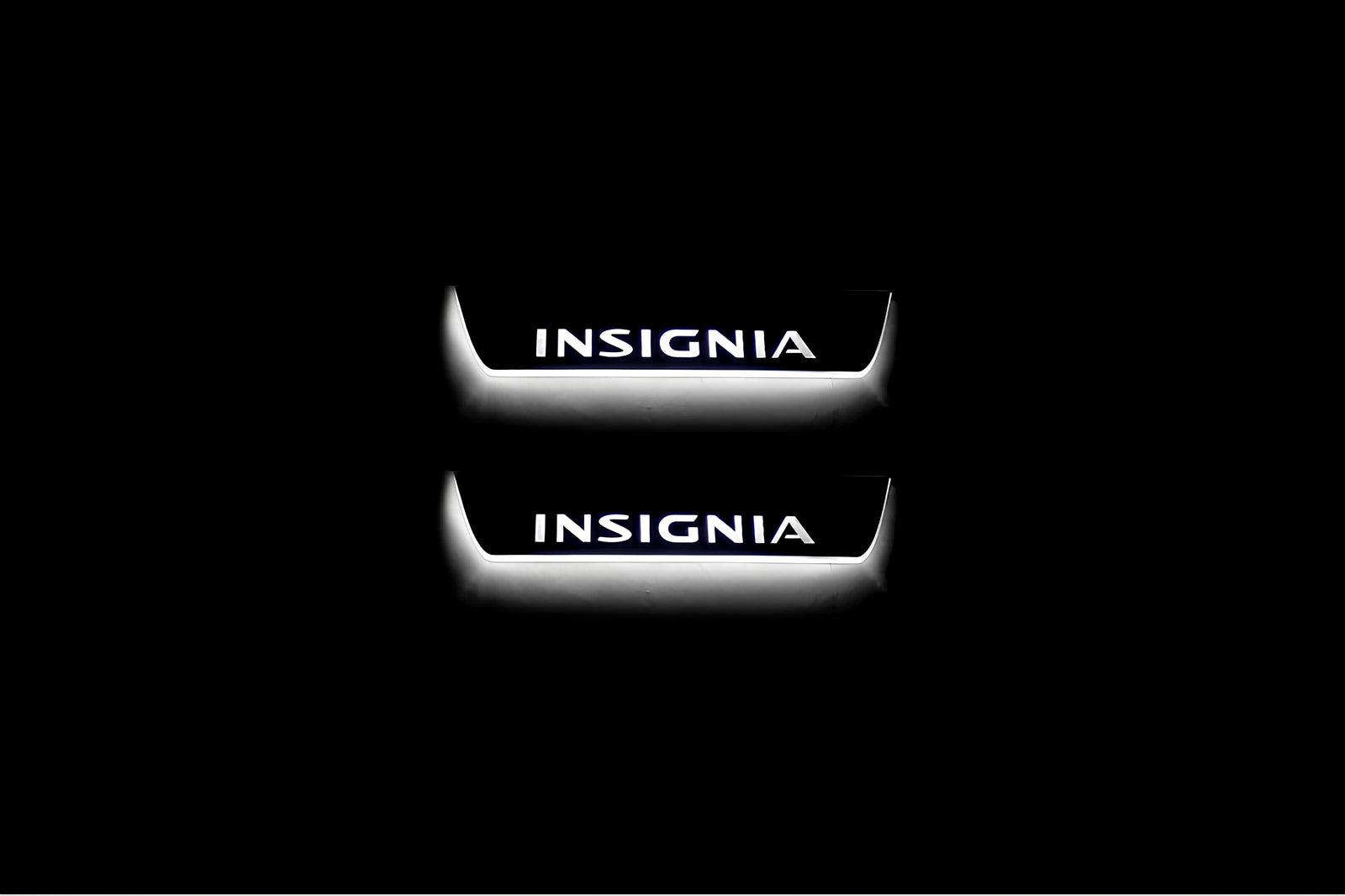Vauxhall Insignia I 2008+ LED door sill plates in stainless steel with Insignia logo