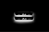 Audi A4 B8 2007+ entry guards in stainless steel with A4 logo