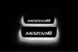 LED door sill plates Mazda 6 III 2012+ in stainless steel with Mazda 6 logo