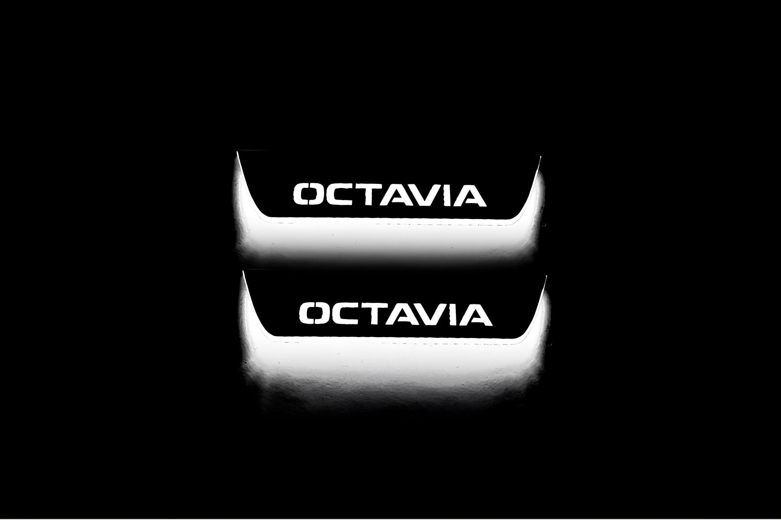 stainless steel door sill plates for Skoda Octavia III (A7) 2013+ with Octavia logo