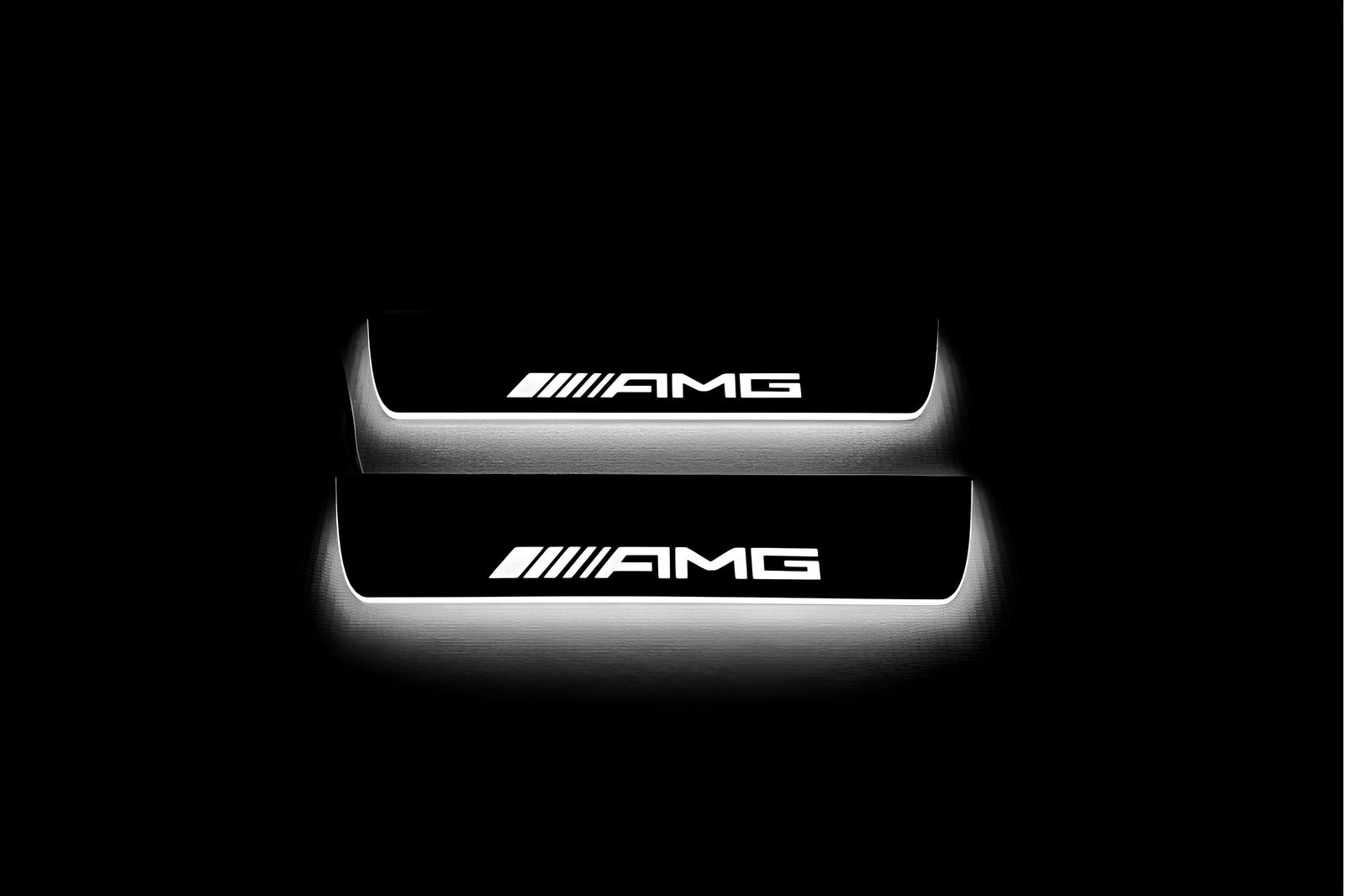 LED door sill plates stainless steel Mercedes E W211 2002+ with AMG logo