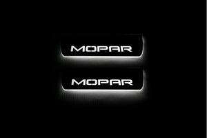 Dodge Durango III 2011+ LED Door Sills Illuminated Scuff MOPAR Logo (Type 2) Stainless Steel Entry Guards Door Sills Decoin