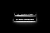 LED door sill plates for Range Rover IV 2012+ stainless steel with Supercharged logo