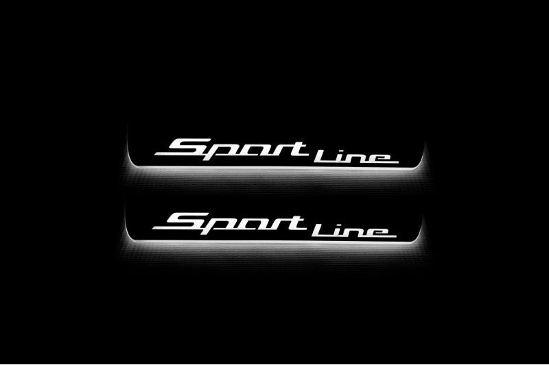 BMW X5 G05 2019+ LED door sill plates with Sport Line logo