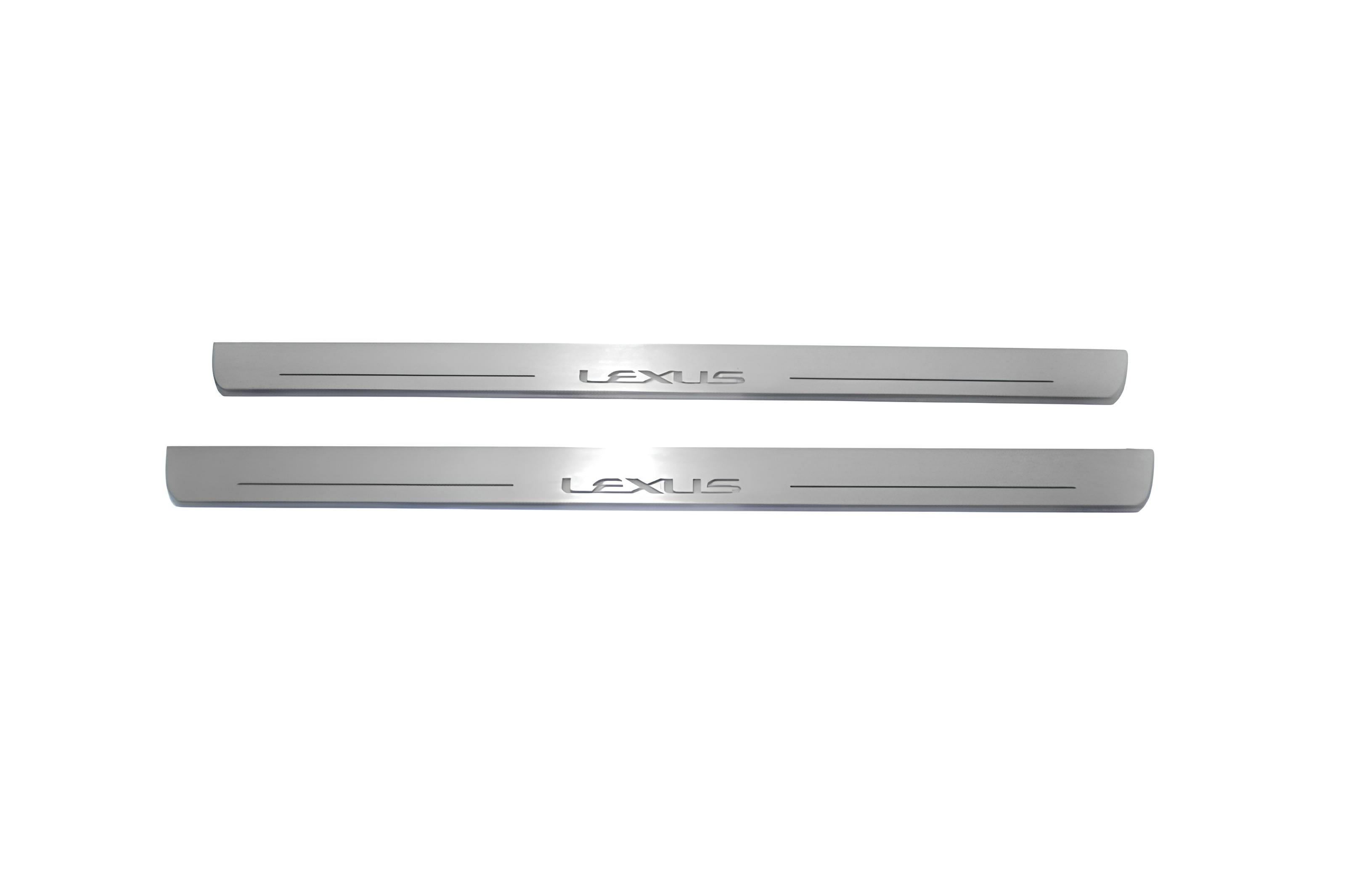 Illuminated LED Door Sill Tread Plates Lexus IS III 2013-2020 With Lexus Logo Lexus Led Door Sills opdesign