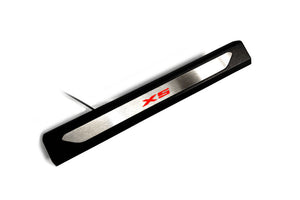 BMW X5 G05 2019+ LED Door Sills Illuminated Scuff X5 (Type OEM) Logo Stainless Steel Entry Guards