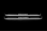stainless steel LED door sill plates with Land Rover Discovery III 2004+ with Discovery logo
