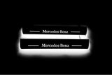 LED door sill plates for Mercedes E W213 2016+ stainless steel with Mercedes-Benz logo