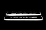 LED door sill plates for Ford Mustang VII S650 2023+ with Mustang Dark Horse logo