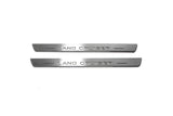 LED door sill plates stainless steel Toyota LC 200 2007+ with Land Cruiser logo