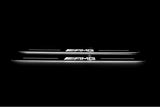 LED door sill plates Mercedes S-Class C217 2014+ stainless steel with AMG logo