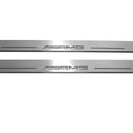 Illuminated LED Door Sill Tread Plates Mercedes ML W166 2011-2015 With AMG Logo Mercedes Led Door Sills opdesign