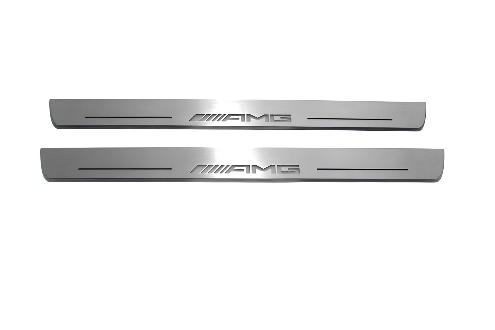 stainless steel LED door sill plates for Mercedes A W177 2018+ with AMG logo
