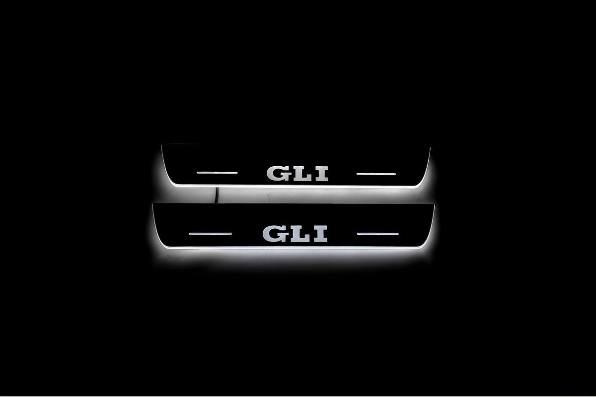 Volkswagen Jetta VI 2010+ LED door sill plates with GLI logo