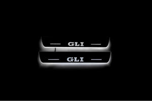 Illuminated LED Door Sill Tread Plates Volkswagen Jetta VII 2019+ With GLI Logo Volkswagen Led Door Sills opdesign