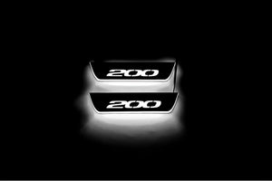 Illuminated LED Door Sill Tread Plates Chrysler 200 II 2015-2017 With 200 Logo Chrysler Led Door Sills opdesign