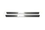 Chrysler 300C I 2005+ LED door sill plates stainless steel with 300C logo