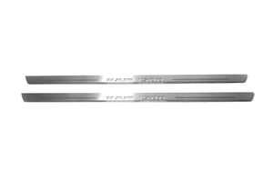 Illuminated LED Door Sill Tread Plates Dodge Ram IV 2009-2018 With RAM 1500 Logo Dodge Led Door Sills opdesign