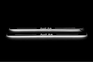 Illuminated LED Door Sill Tread Plates Audi A5 I 2007-2016 With Audi A5 Logo Audi Led Door Sills opdesign