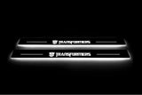 LED door sill plates stainless steel Chevrolet Camaro V E37 2009+ with Transformers logo