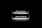 LED door sill plates Honda Accord X 2018+ in stainless steel with Accord logo