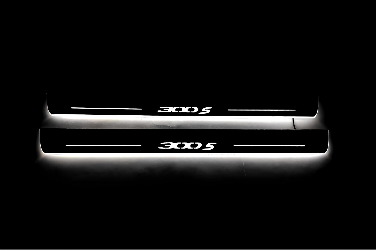 Chrysler 300C II LD 2011+ stainless steel illuminated entry guards with 300S logo