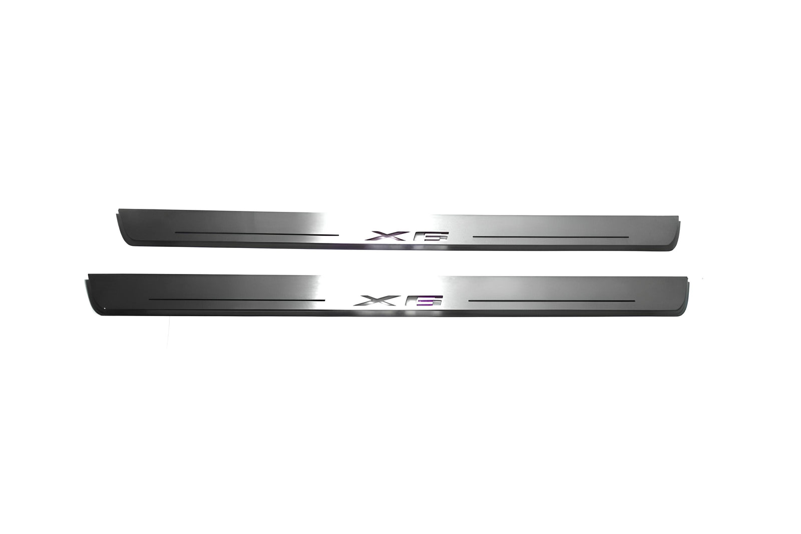 stainless steel LED door sill plates with BMW X6 E71 2008+ with X6 logo