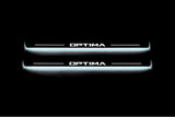 KIA Optima IV 2015+ LED door sill plates with Optima logo